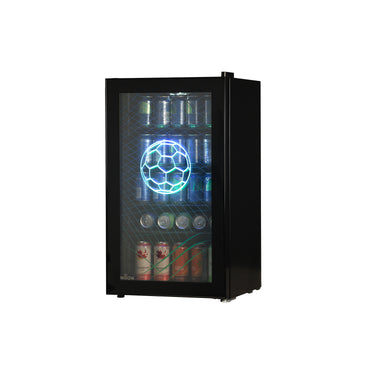 Willow WFBC98B 98L Under Counter Football Edition Beverage Cooler – Black